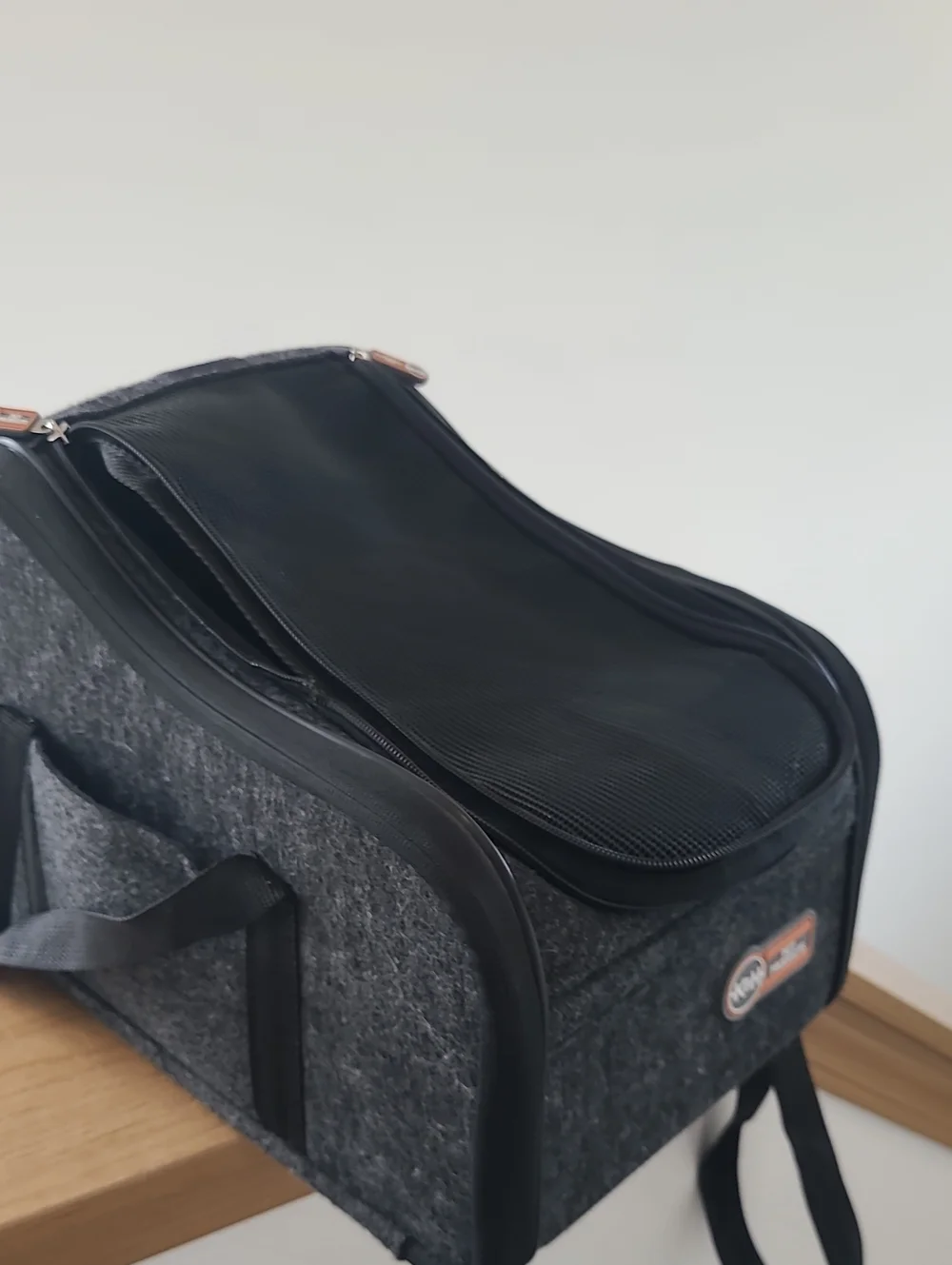 Gray & Black Soft-Sided Dog Carrier